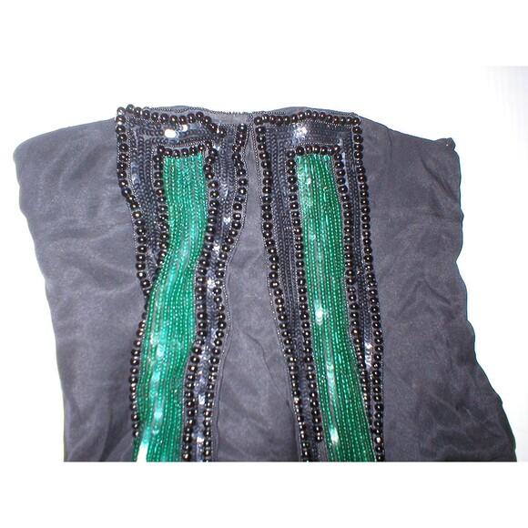 New Womens 2 4 NWT Designer Marni Dress Black Silk Green Sequins Italy 40 Short - Picture 1 of 12